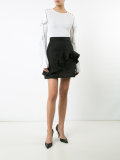 long ruffle sleeve top