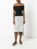 asymmetric midi skirt