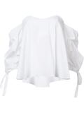 off-shoulders ruffled blouse