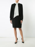 neck tie shift dress