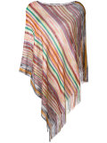 striped knitted poncho