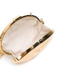 tassel detail metallic clutch