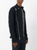 diagonal zips open jacket