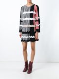 abstract print shift dress
