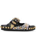 beaded studded sandals