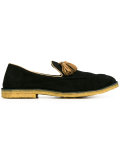 fringed trim loafers 