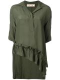 asymmetric ruffled blouse