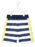 striped track shorts