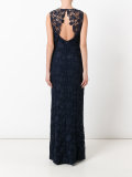 lace open back gown
