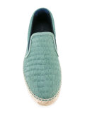 metallic embossed espadrilles