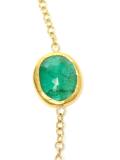 18K gold and emerald necklace