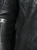 zipped leather jacket 