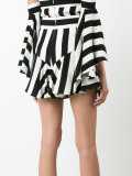 striped ruffled shorts