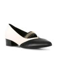 chain vamp two-tone pumps