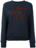 beaded logo sweatshirt