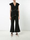 ruffle trimmed blouse