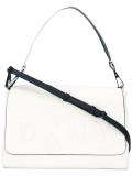 embossed logo crossbody bag