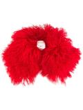 textured shearling collar