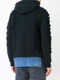 layered detail hoodie