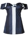 off shoulder panelled dress