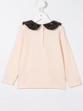 daisy jacquard collar top