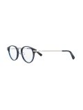 round frame horn glasses