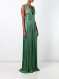 deep V-neck long dress