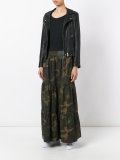 camouflage print maxi skirt 
