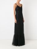 round neck long party dress
