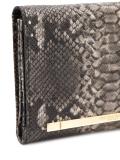 snakeskin effect clutch 
