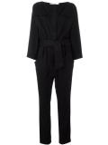 boat neck belted jumpsuit