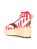 striped wedge sandals