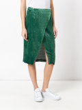 devoré wrap skirt 
