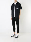 slogan patch shirt