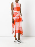 checked tie-fastening dress 