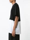 Columbian-fit striped panel T-shirt