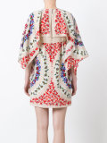 floral print cape dress