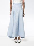 button-down midi skirt