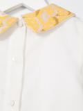brocade collar blouse