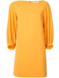 boat neck flared dress