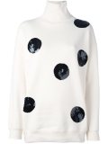 sequined dot sweatshirt