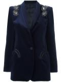 embellished velvet blazer