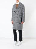 plaid double breasted coat