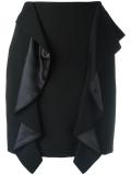 draped panel mini skirt