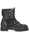 eyelet detail combat boots