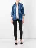distressed denim shirt