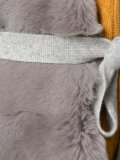 furry detail cardi-coat 