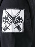 arm patch ripped hoodie