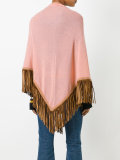 fringed trim cape 