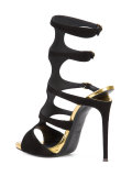 multi-strap cut out sandals